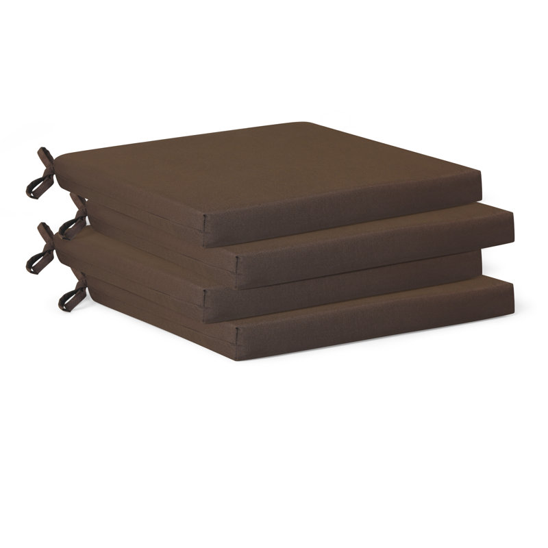 Coussin de chaise de patio , Brun, L 20 po x P 20 po