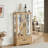 Glass Cabinet With Adjustable Shelves, 2 Doors & Drawer, Cherry-361745913