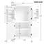 Armoire de rangement élégante pour salle de bain à 4 portes avec tablettes réglables - Blanc-1762658964