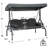 3-Person Outdoor Swings with Canopy, Swing with Cupholders and Pillows for Backyard-120317877