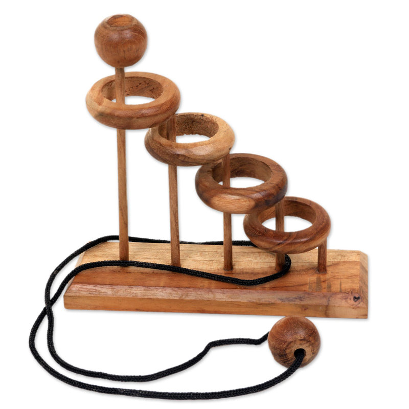 Sculpture teck puzzle nœuds magic Toxey