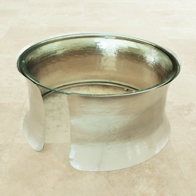Cuff Glass Top Single Coffee Table