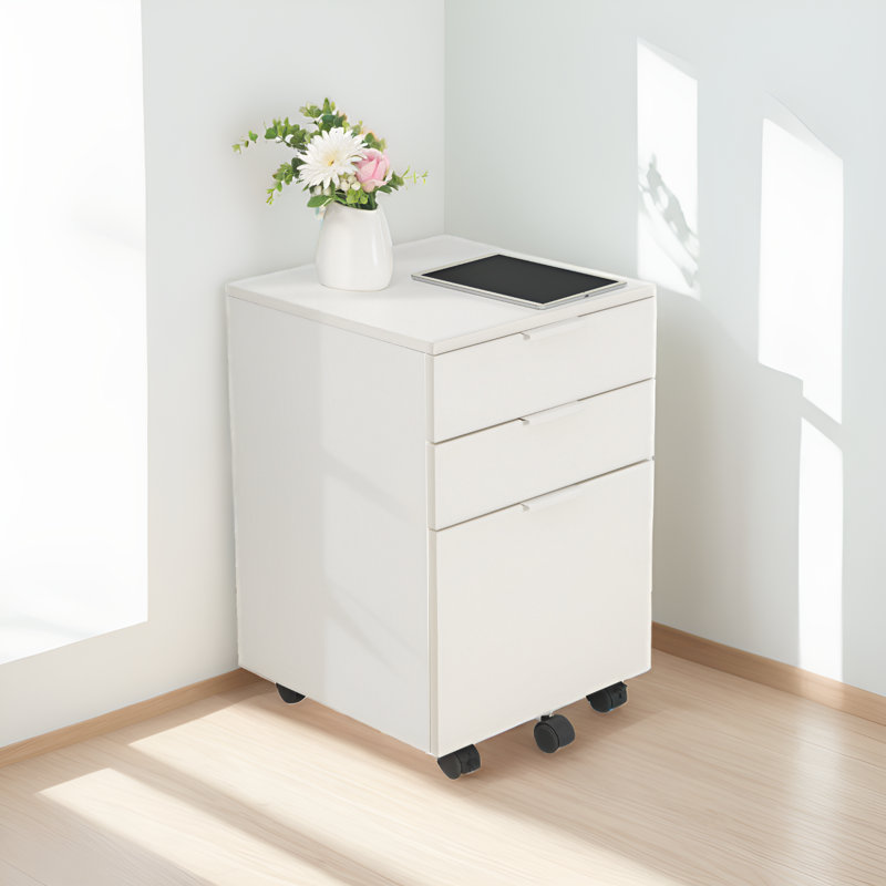 Horace 3-Drawer Vertical Filing Cabinet, White