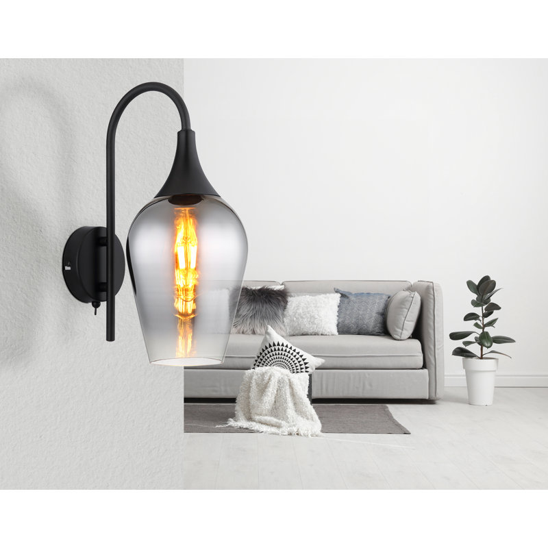 Chesterine Armed Sconce, Black