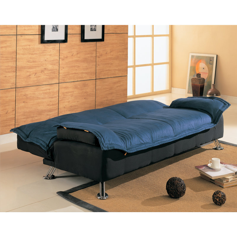 Twin 73'' Faux Leather Convertible Sofa