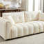 Canapé rembourré en chenille de 91,5 po de style moderne avec accoudoirs arrondis et confort surdimensionné pour le salon-1876133766