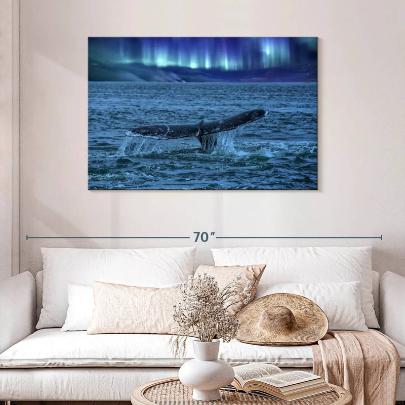 Brampt Aurora Borealis Whale Tail, 30" H x 45" W