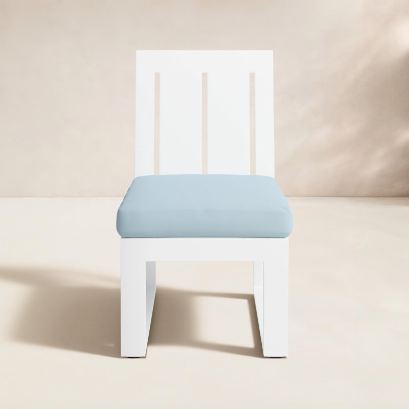 Newport Outdoor Dining Side Chair, Canvas Skyline Sunbrella®