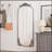 Elegant Arched Full Body Mirror with Vintage Carved Applique, Ideal for Home Decor and Space Enhancement.-356655334