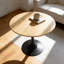 Table ronde, table de salle à manger moderne, table de salle à manger, plateau en panneau de fibres à densité moyenne et base tulipe en acier, table de cuisine, table basse Mid-Century, table de salle à manger ovale