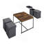 Ensemble de 5 tables basses 35 po grain de bois de chêne vieilli
