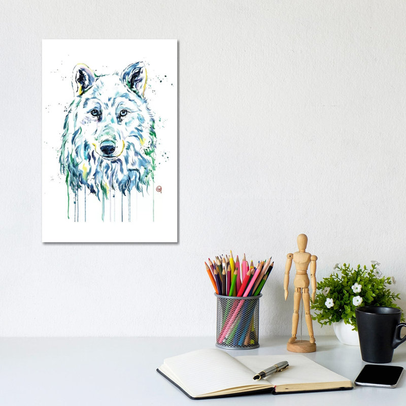 Wolf by Lisa Whitehouse - Wrapped Canvas Painting, 30.48cm H x 20.32cm W x 1.91cm D