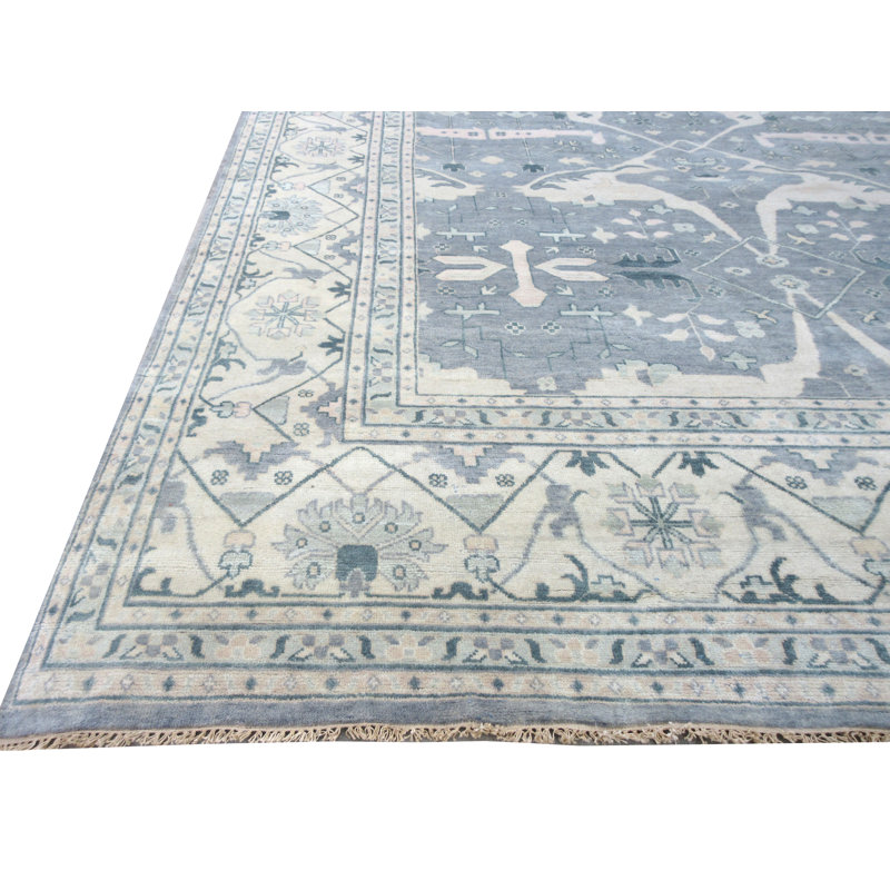 Tapis gris Oushak 13 x 21