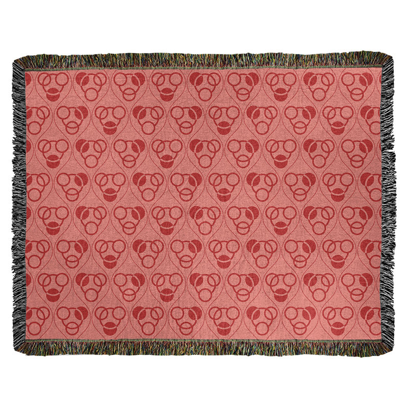 Couverture en coton tissé Classic, L 37 po x L 52 po, Cerise
