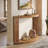 2-Tier Console Table for Living Room, 47.24" Modern Entryway Table for Foyer, Hallway, Brown
