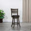 Tabouret de comptoir 17 pièces x 17 po x 40 po en tissu gris - conception pivotante