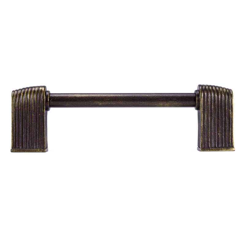 Oxford c.c. pull;, 4", Antique Brass