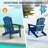 Set Of 2 Folding Adirondack Chairs With Cup Holder, All-weather Hdpe-1395105907