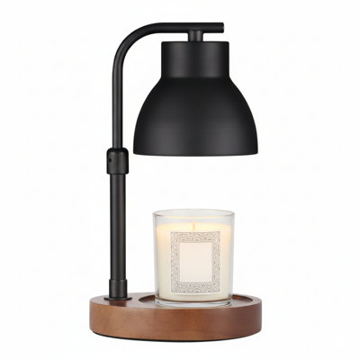 Dimmable Candle Warmer Lamp Adjustable Height Electric Wax Melt Warmer For Jar Scented Candles Suitable For Home Office Decor Birthday Gifts For Women Mom Grandma（With 2 Bulbs）
