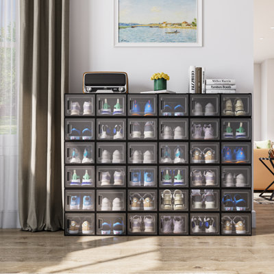 36 Pair Stackable Shoe Storage Box