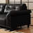 Black Genuine Leather Modular Sofa cushion couch