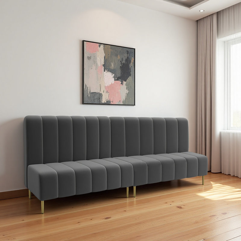 Velvet soft cushion double seat booth combination