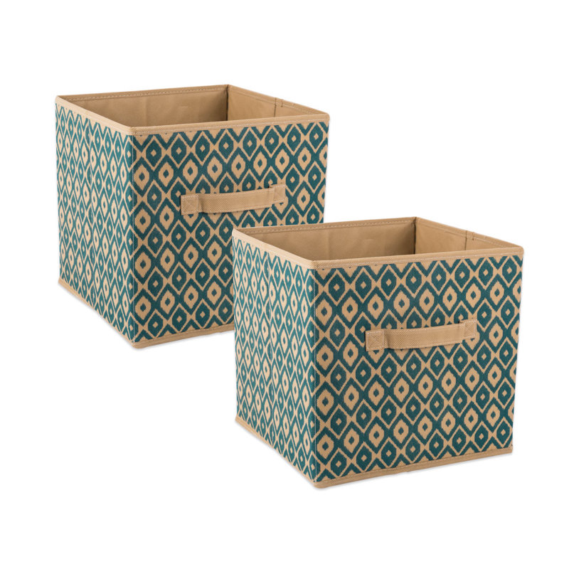 Ensemble de cubes en tissu non tissé, Bleu sarcelle