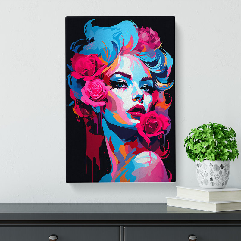 Rose Pop No.2 - Wrapped Canvas, 76cm H x 50cm W x 3cm D