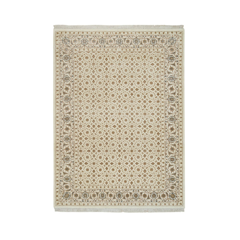 Tapis ivoire en laine nouvel âge 4 pi 7 po x 6 pi 8 po Rowlee