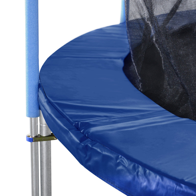 Trampoline Pad With Opening, 0.8" Thick Foam, Replacement Safety Spring Cover, Extra Storage Bag, Blue, 13'