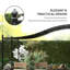 Pergola murale extérieure 10'x16', auvent de patio en métal avec trous de drainage