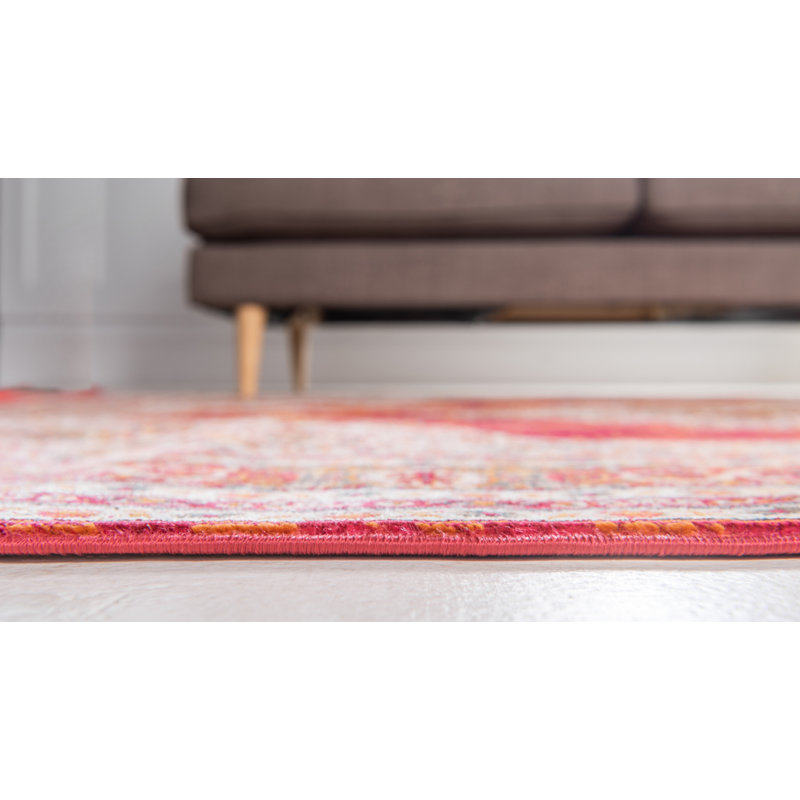 Folmar Oriental Area Rug, Rectangle 2'2" x 3'1", Red 