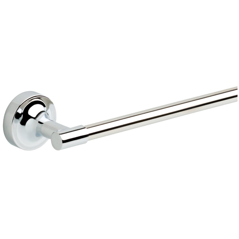 Polished Chrome 24-Inch Wall Mounted Single Towel Bar