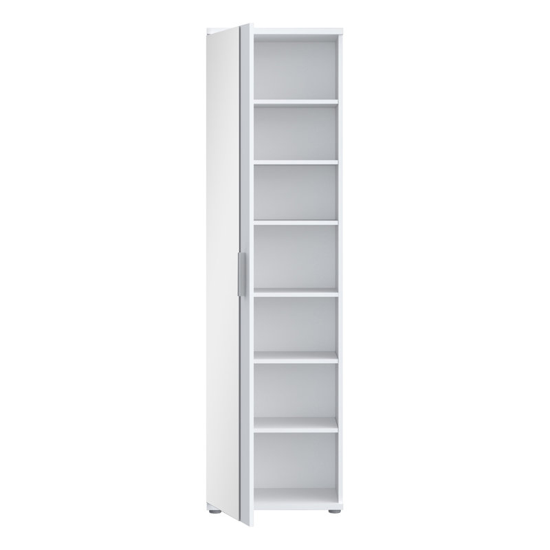 14 Pair Shoe Storage Cabinet, White