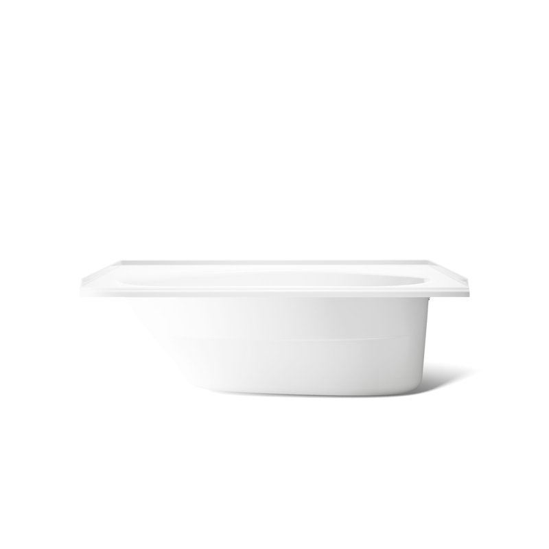 60" x 42" Drop In Soaking Bathtub, White, Right