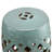 Outsunny 13" X 18" Ceramic Garden Stool With Woven Lattice Design & Glazed Strong Materials Decorative End Table-2007724913