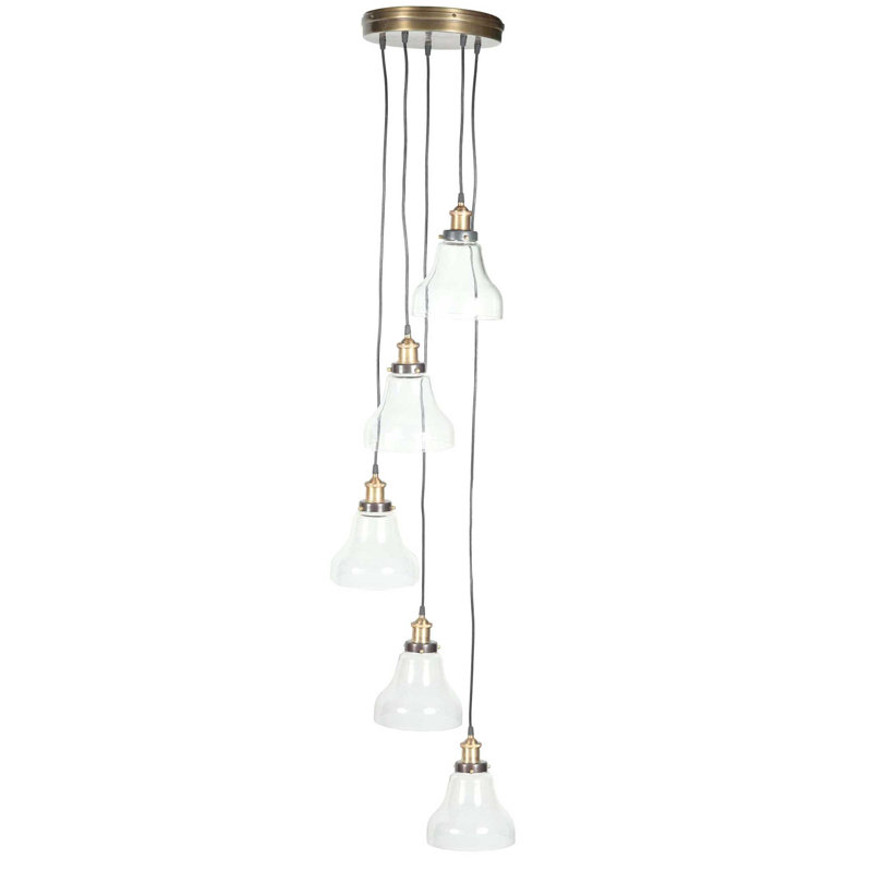 Luminaire suspendu en forme de cloche 5 lumières Yingling