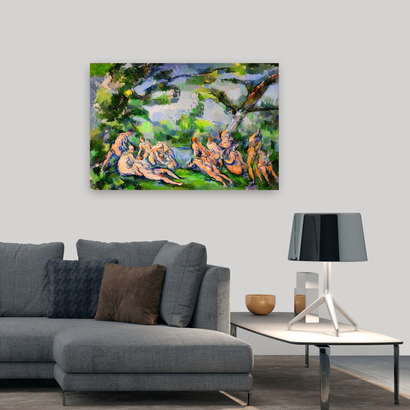 «Bathers 1 Classic Traditional Abstract Nature Print», reproduction d'art murale, 16" H x 24" W