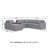 Upholstered 125 " Polyester U-Shaped Sectional-111569894
