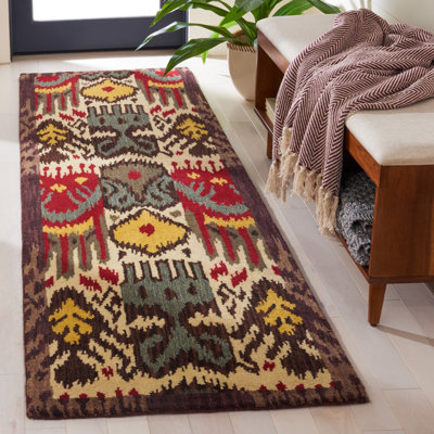 Tapis ikat en laine touffeté à la main Kline
