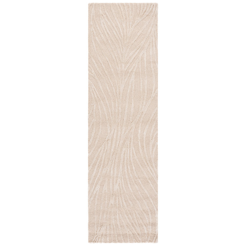 Glamour Hand Tufted Wool; Viscose; Cotton Abstract Indoor Rug, Runner 2'3" x 8'
