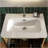 Integrated White Ceramic Basin, Drain Not Included