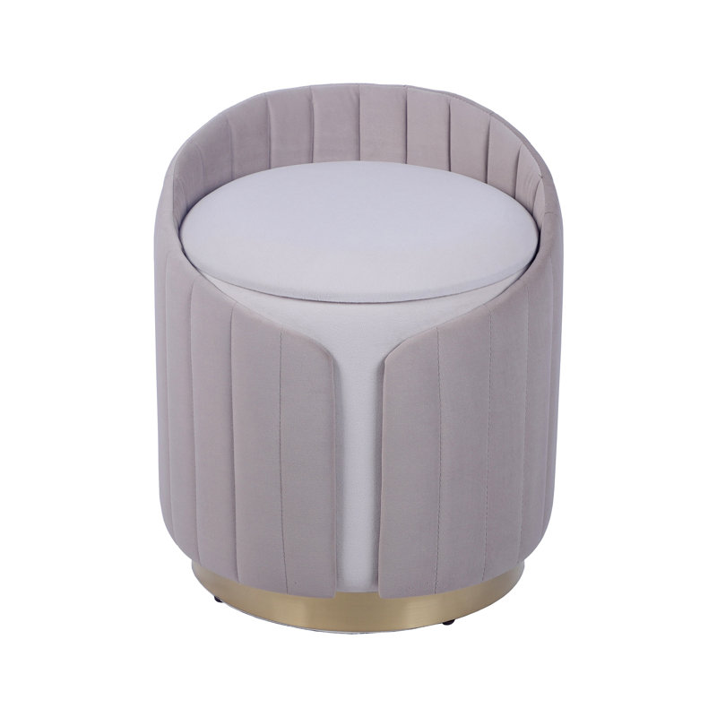 Repose-pieds deux tons avec rangement ou tabouret de coiffeuse