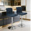 Ensemble de 2 tabourets de bar touffetés en tissu, tabourets de bar réglables à hauteur de comptoir pivotante avec dossier, chaises de bar rembourrées sans accoudoir pour la cuisine et le café-118609826-118611200-118611201