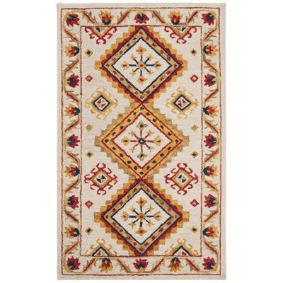 Vahakn Hand Tufted Wool Geometric Rug