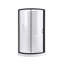 Ensemble de douche d'angle arrondi Breeze 89 cm L x 89 cm l x 196 cm H, fini nickel satiné, porte coulissante transparente, parois et receveur-1524720473-1597569724