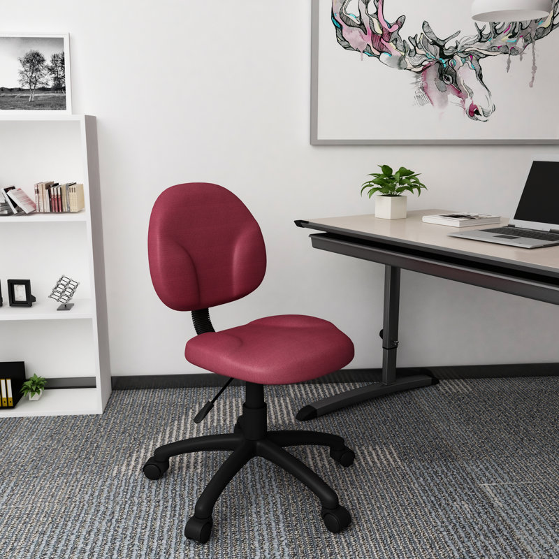 ErgoFlex Diamond Black Caressoft Armless Task Chair