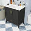 Meuble-lavabo en bois avec lavabo, tiroir et porte en bois-780113978
