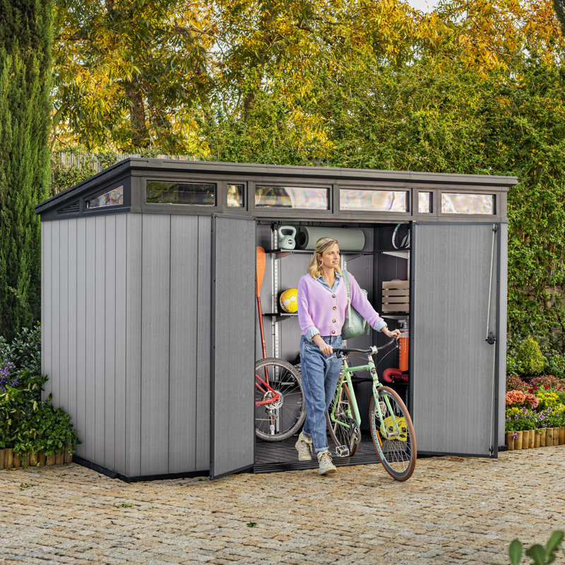 Keter Artisan 11 ft. W x 7 ft. D Pent Outdoor Garden Shed