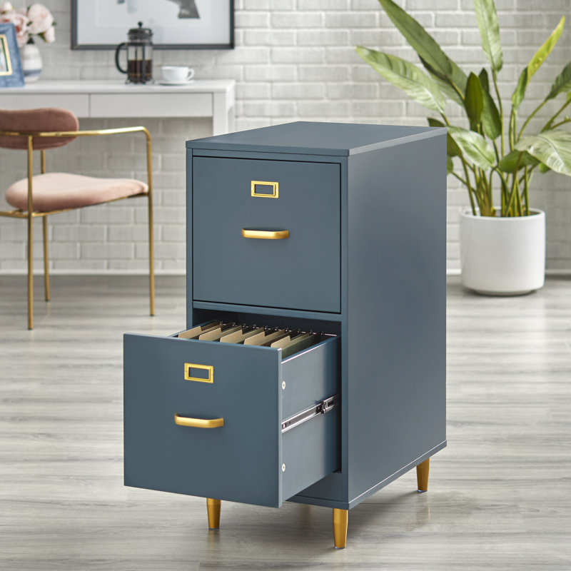 Dahle 2-Drawer Vertical File Cabinet, Midnight Blue